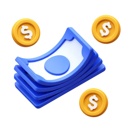 Money 3 D Render Icon Illustration 3D Icon
