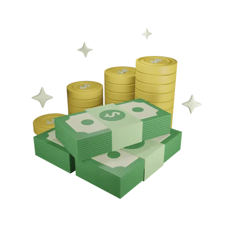 3 D Money Illustration 3D Icon