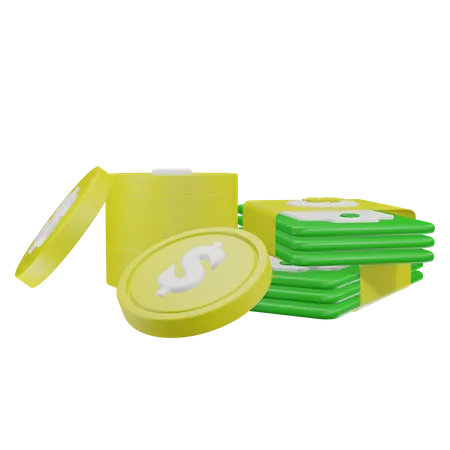 3 D Icon Money And Coin 3D Icon