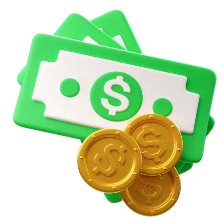 3 D Illustration Money And Coins 3D Icon