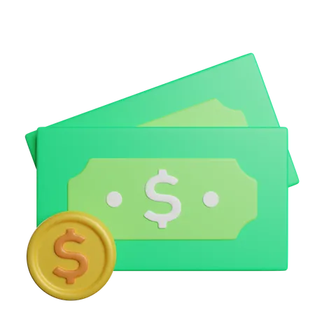 Cash Money Currency 3D Icon
