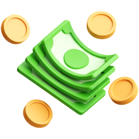 Money 3 D Render Icon Illustration 3D Icon