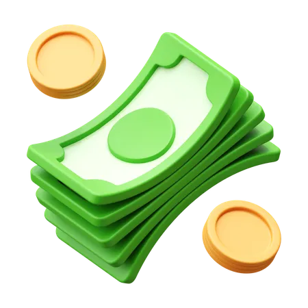 Money 3 D Render Icon Illustration 3D Icon