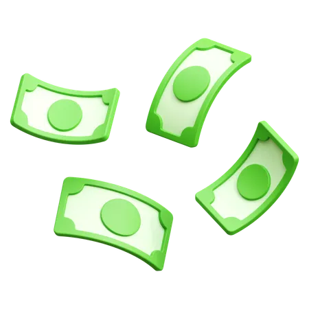 Flying Money 3 D Render Icon Illustration 3D Icon