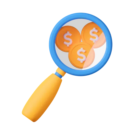 Money Analysis  3D Icon