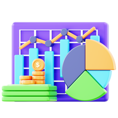 Money Analysis  3D Icon