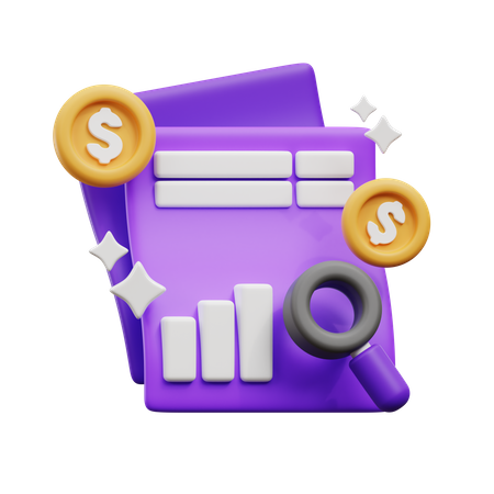 Money Analysis  3D Icon