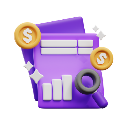 Money Analysis  3D Icon