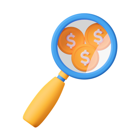 Money Analysis  3D Icon