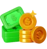 Money And Gold Coin