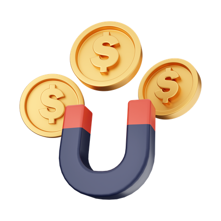 Money Attraction  3D Illustration