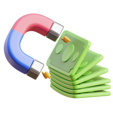 Money Attracts  3D Icon