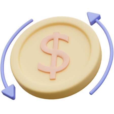 Money Back  3D Icon