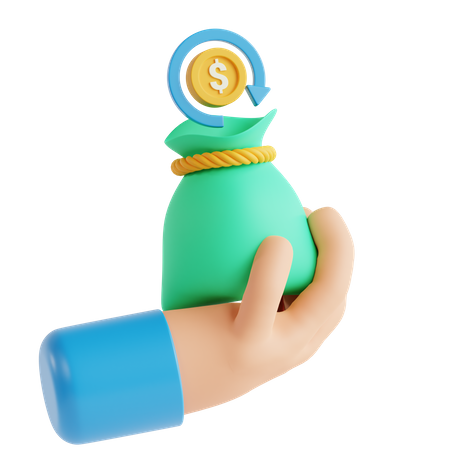 Money Back  3D Icon