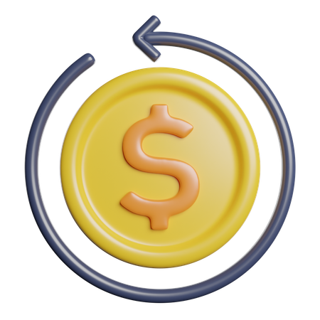 Money Back  3D Icon