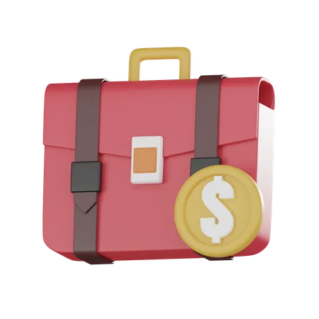 Briefcase With A Dollar Sign Symbolizing Financial Success And Entrepreneurship 3 D Render 3D Icon