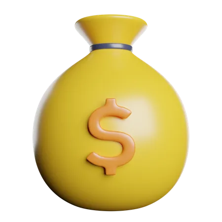Money Bag Finance 3D Icon