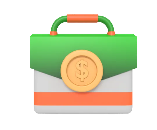 Business Financial Bag 3D Icon
