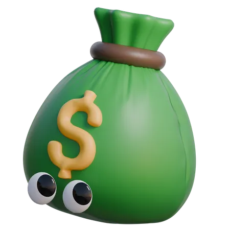 Money Bag 3 D Balloon Icon 3D Icon