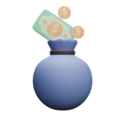 Money Kept In Your Pocket 3D Icon