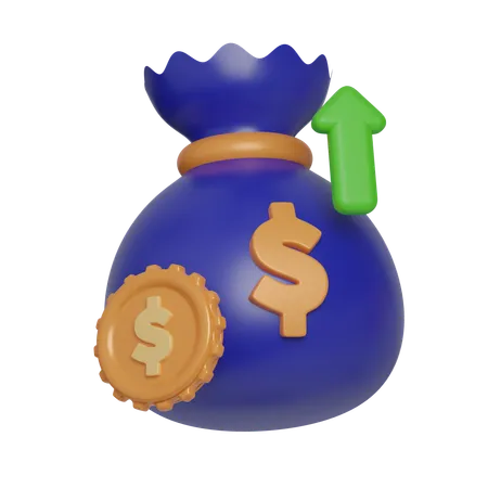 Money Bag Icon 3 D Icon Financial And Banking 3 D Illustration 3D Icon