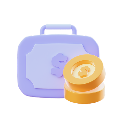 돈 가방  3D Icon