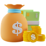 money cask 3d logo
