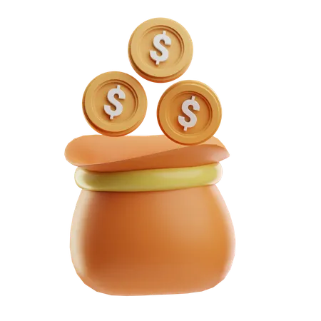 Money bag  3D Icon