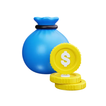 Money bag  3D Icon