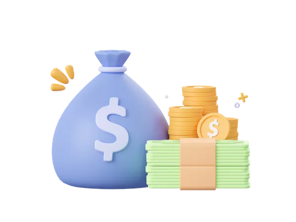 Money Bag  3D Icon