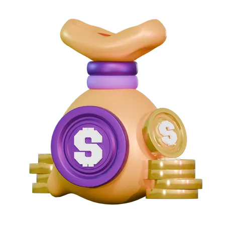 Money Bag  3D Icon