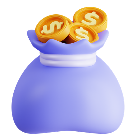 Money bag  3D Icon