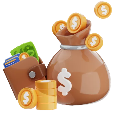 Money Bag  3D Icon