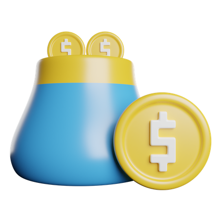 Money bag  3D Icon