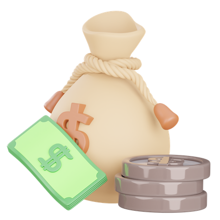 Money Bag  3D Icon