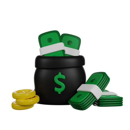 Money bag  3D Icon