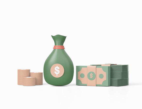 Money Bag  3D Icon