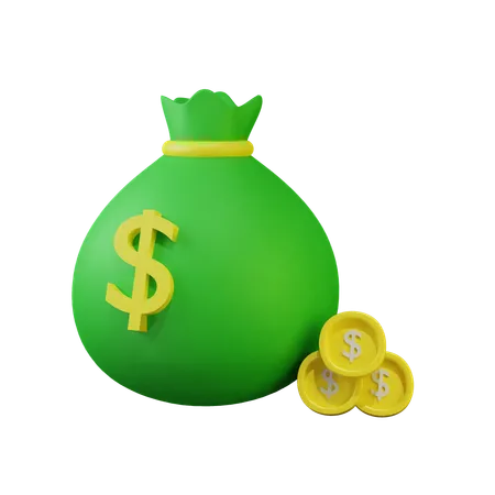 Money bag  3D Icon