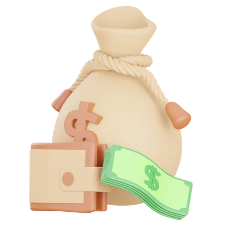 Money Bag  3D Icon