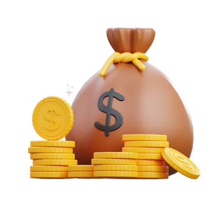 Money bag  3D Icon