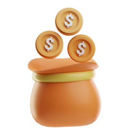 Money bag  3D Icon