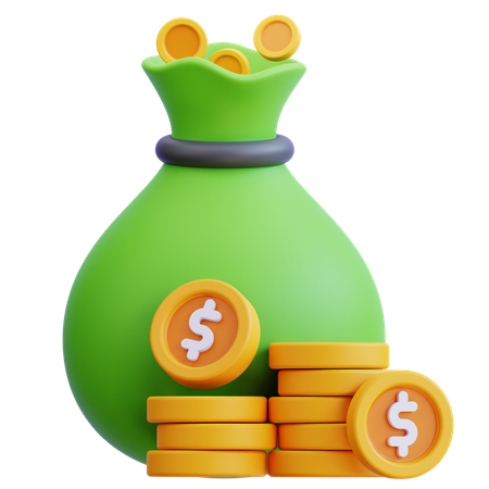 Money bag  3D Icon