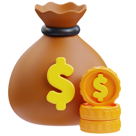Money bag  3D Icon