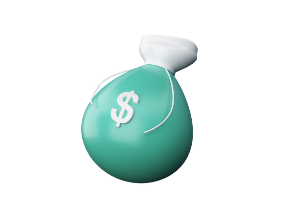 Money bag  3D Illustration