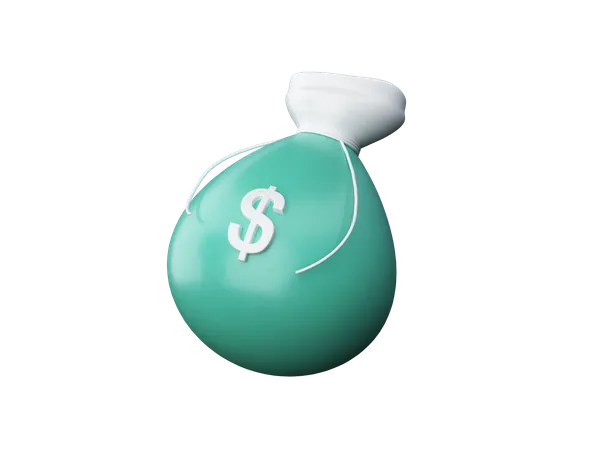 Money bag  3D Illustration