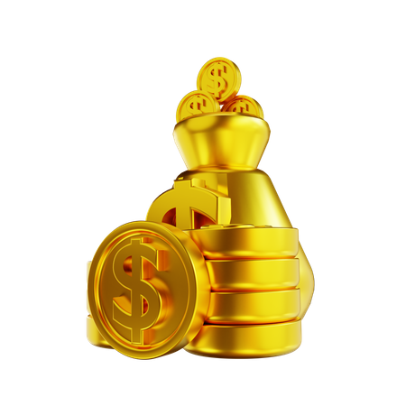 Money Bag  3D Illustration