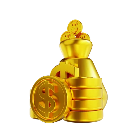 Money Bag  3D Illustration