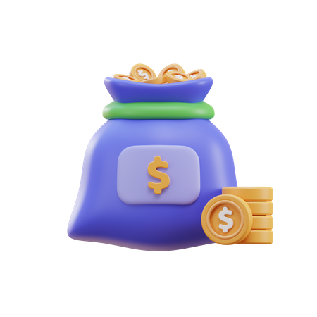 Money Bag  3D Illustration