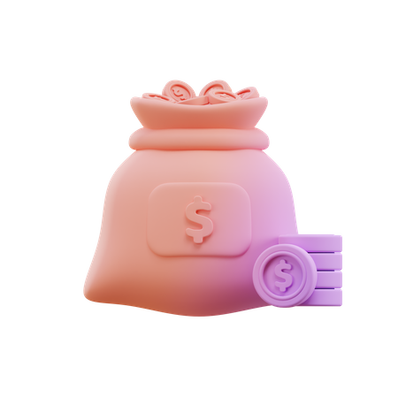 Money Bag  3D Illustration