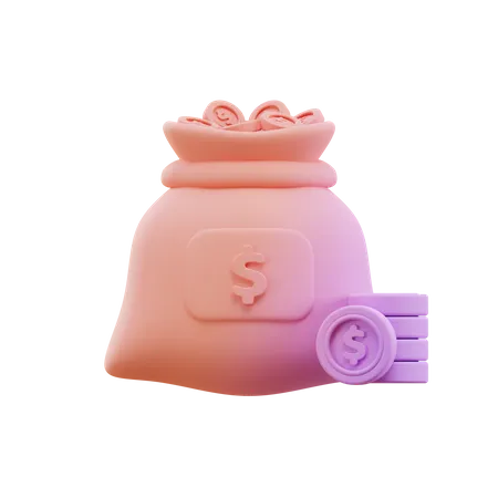 Money Bag  3D Illustration